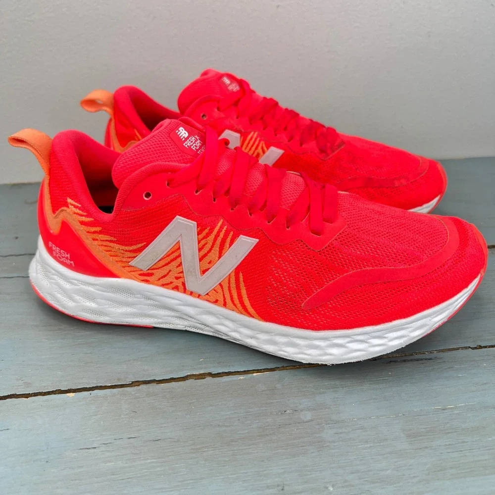 New Balance Fresh Foam Tempo Neo Flame Red Orange Running Shoes WTMPOCP Womens 8
